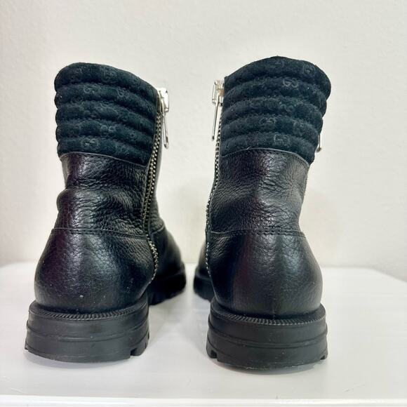 Gucci GG Black Leather Ankle Boots Women's size 38 - Picture 10 of 12